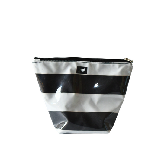 Black & White Stripes Small Cosmetic Bag